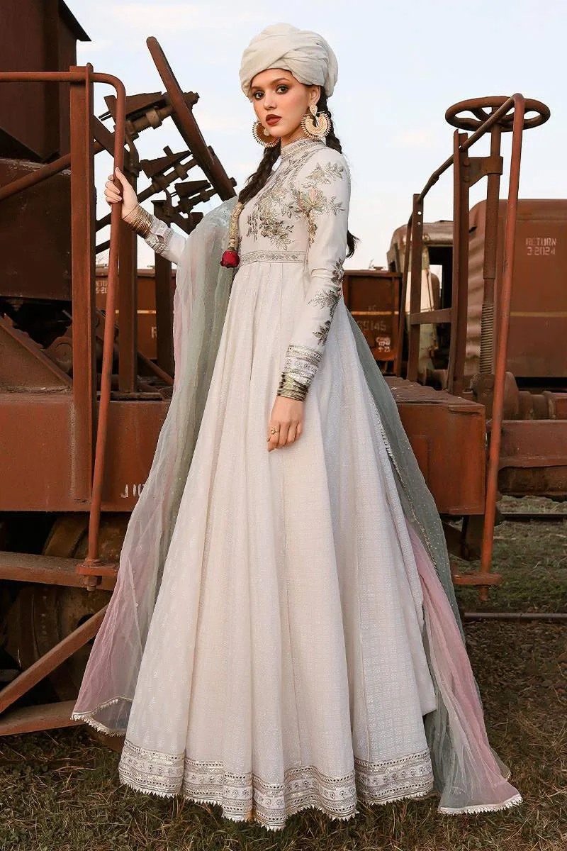MNR Eid Festive 24 White Silk – view 4 – Poshaq