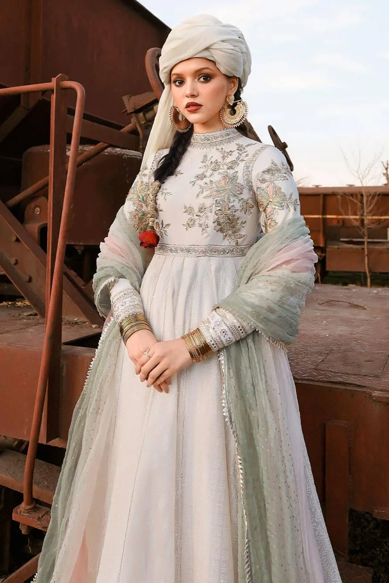 MNR Eid Festive 24 White Silk – view 5 – Poshaq