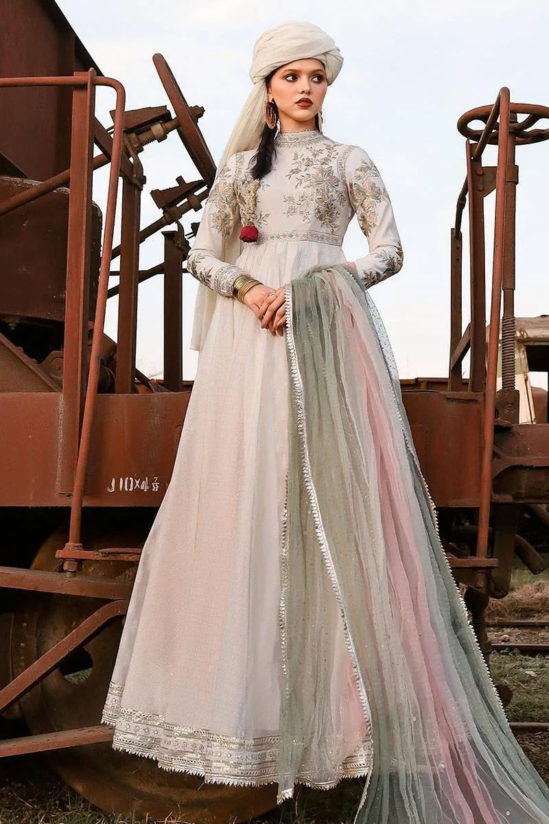 MNR Eid Festive 24 White Silk – view 7 – Poshaq