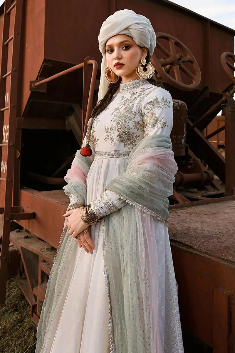 MNR Eid Festive 24 White Silk – view 8 – Poshaq