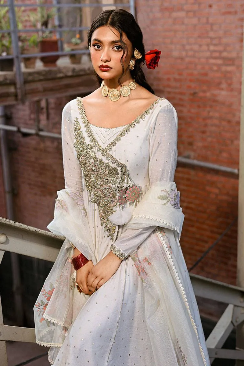 MNR Eid Festive 24 White Organza – view 3 – Poshaq