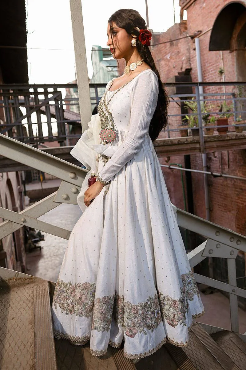 MNR Eid Festive 24 White Organza – view 7 – Poshaq