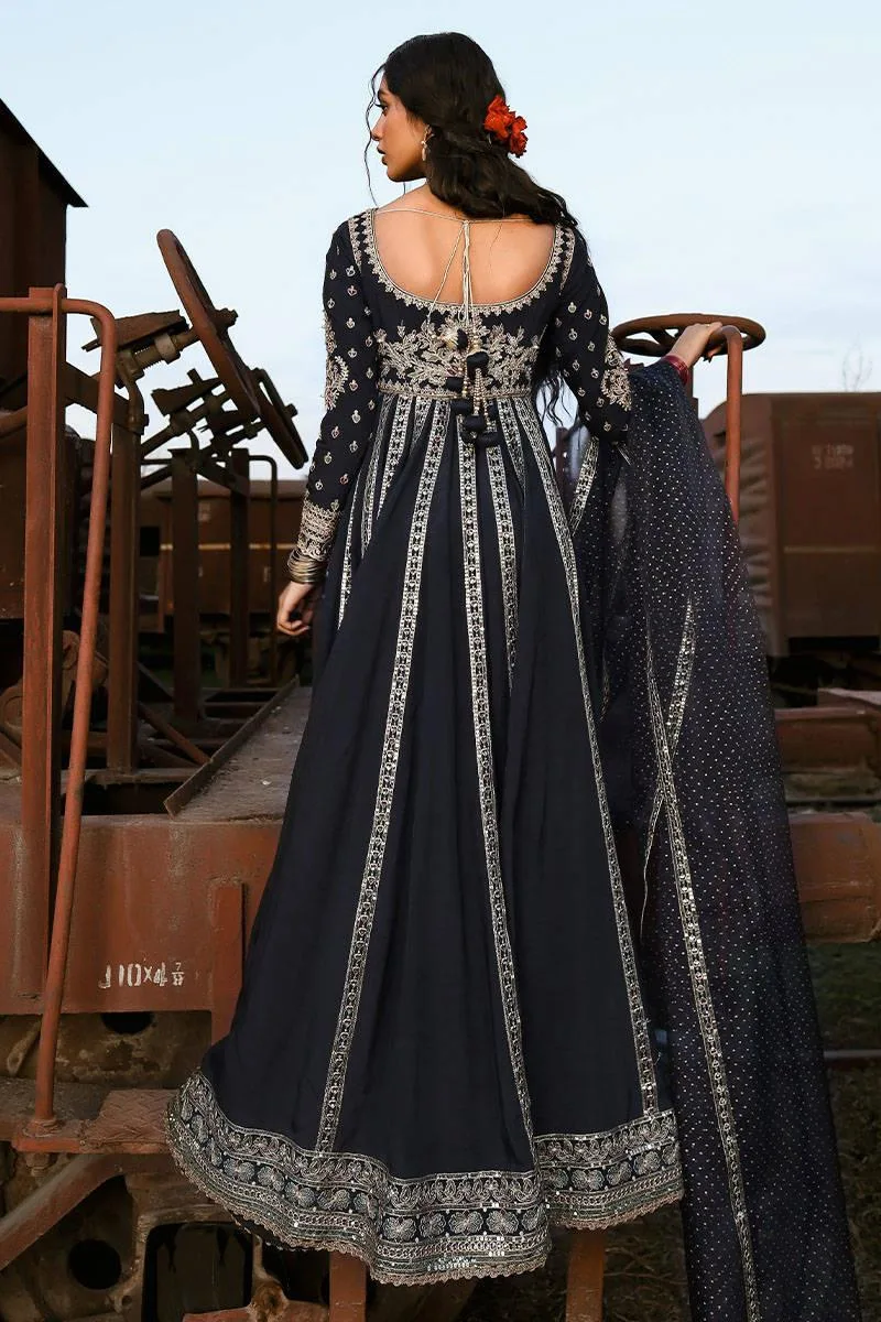 MNR Eid Festive 24 Black Organza – view 2 – Poshaq