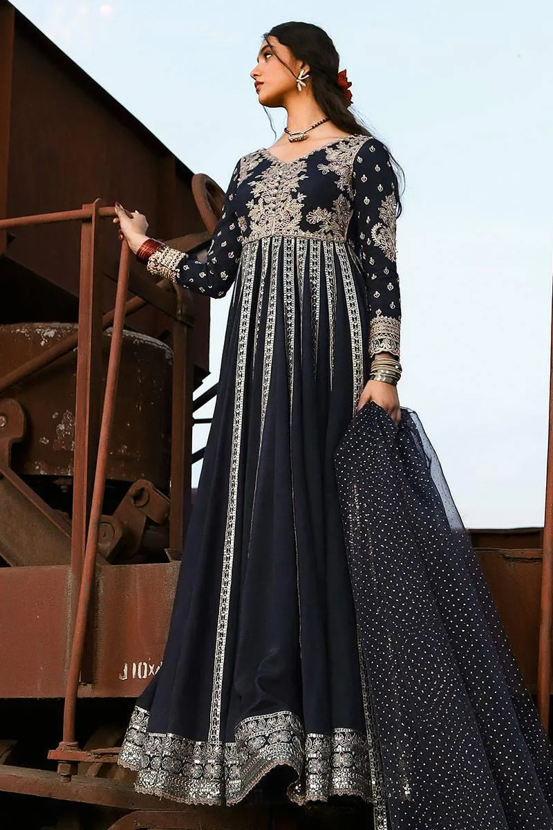 MNR Eid Festive 24 Black Organza – view 4 – Poshaq