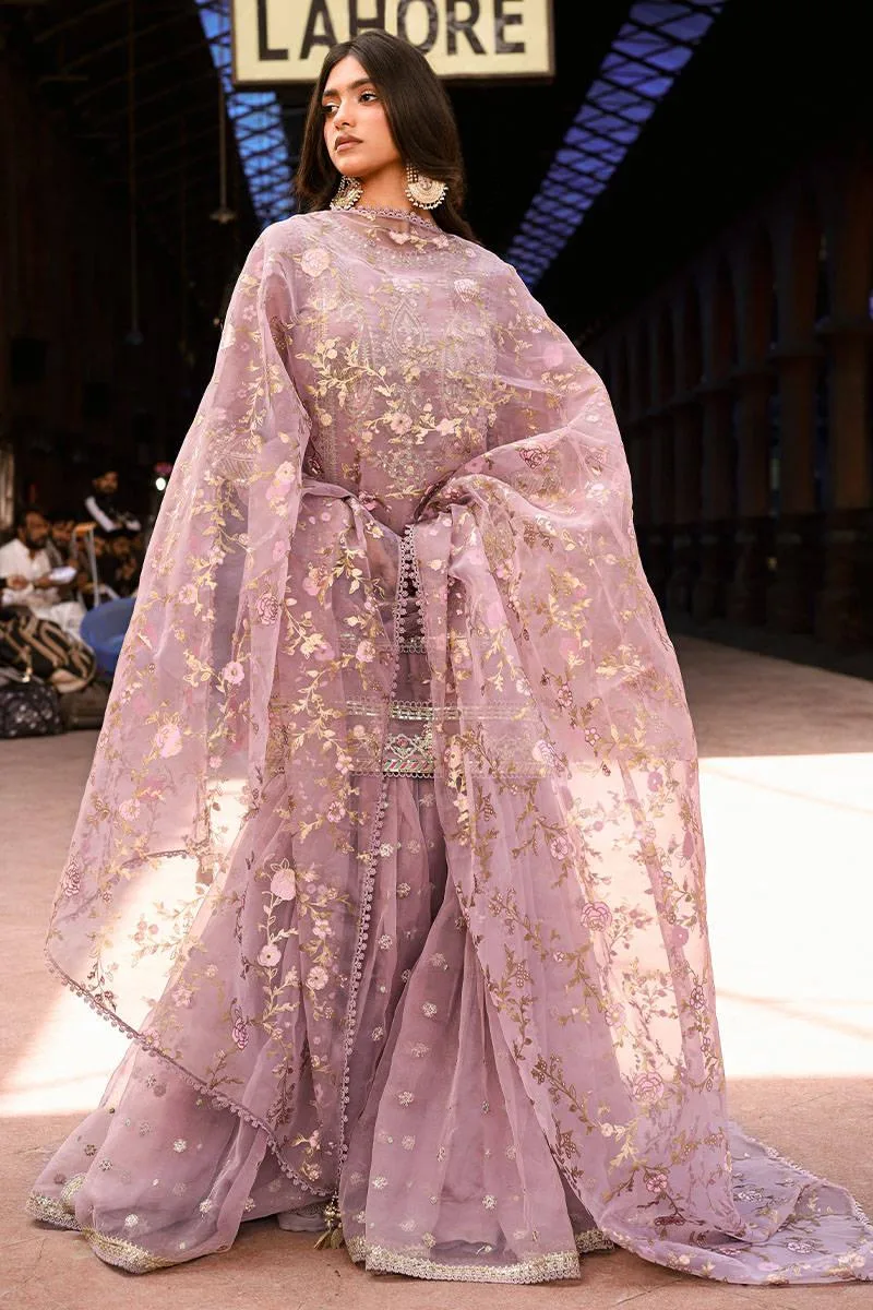 MNR Eid Festive 24 Pink Organza – view 1 – Poshaq