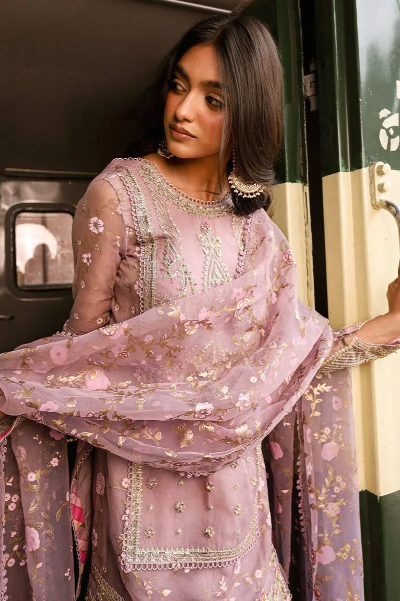 MNR Eid Festive 24 Pink Organza – view 3 – Poshaq