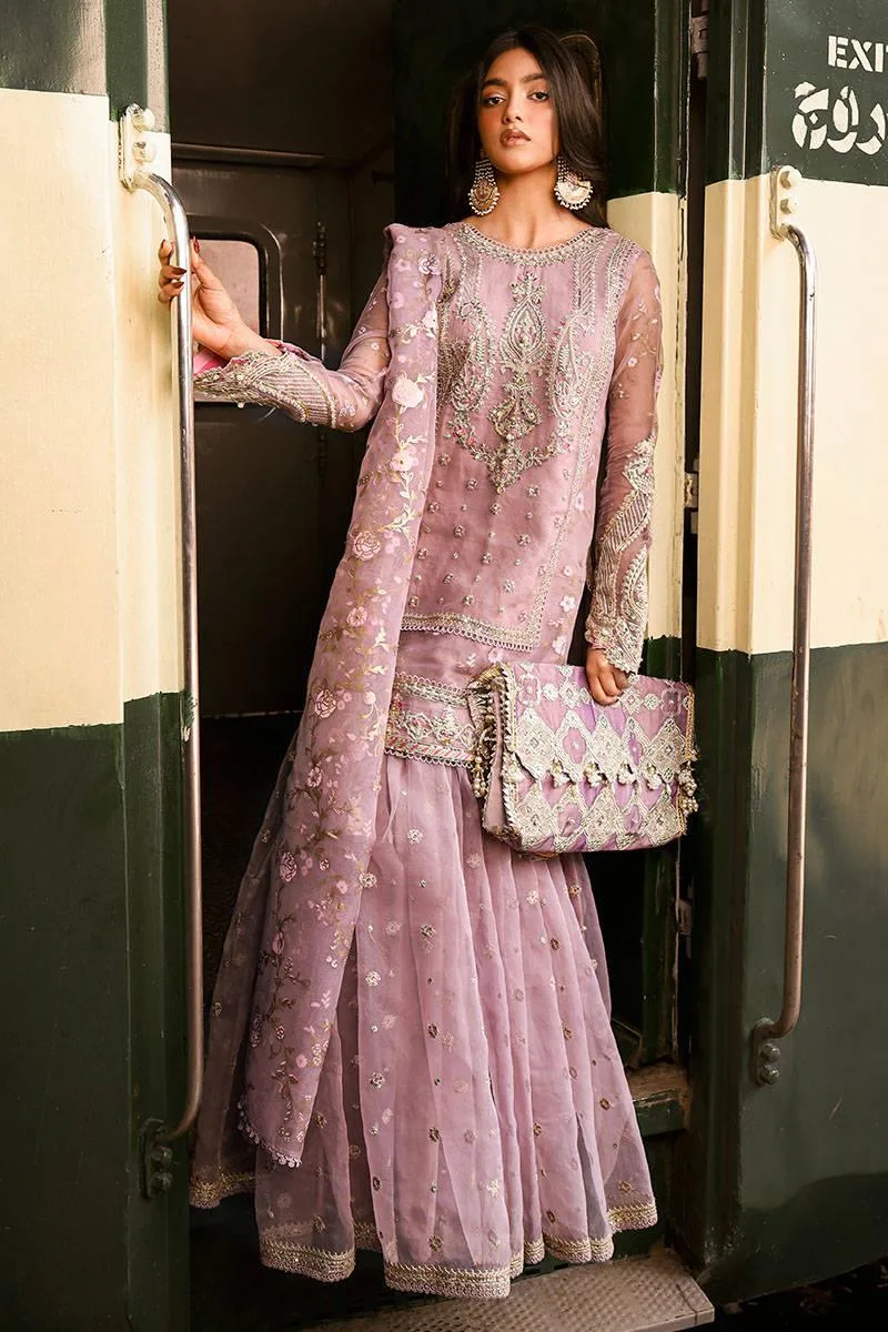 MNR Eid Festive 24 Pink Organza – view 4 – Poshaq