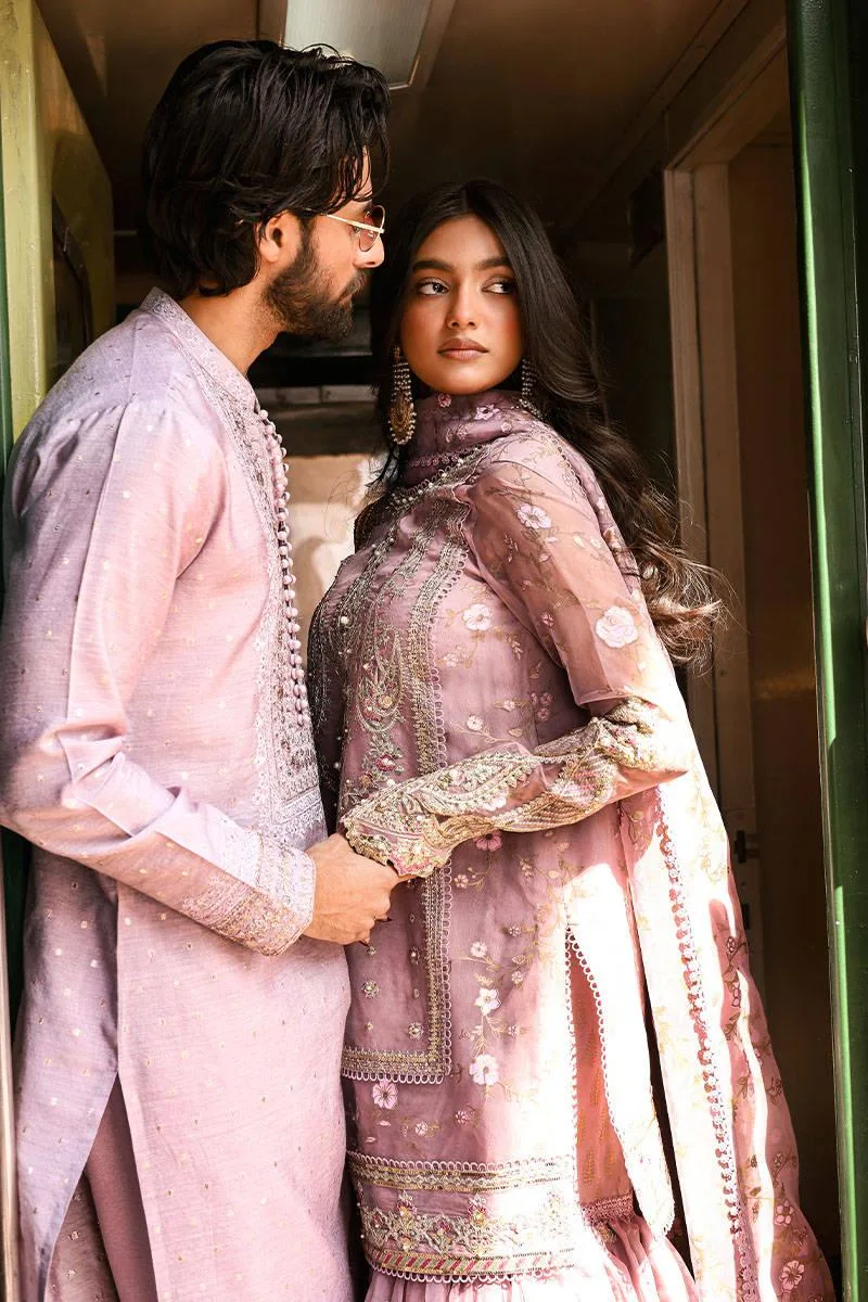 MNR Eid Festive 24 Pink Organza – view 7 – Poshaq