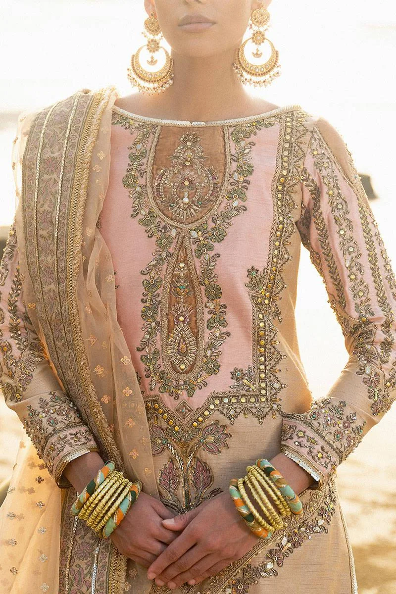 MNR Gehraiyaan Shaadi Collection Pink Organza – view 3 – Poshaq