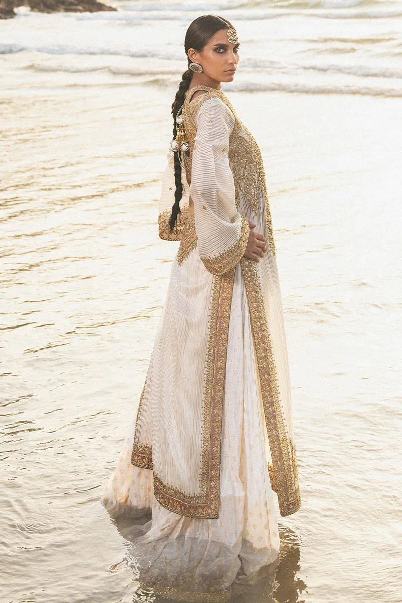 MNR Gehraiyaan Shaadi Collection White Organza – view 2 – Poshaq