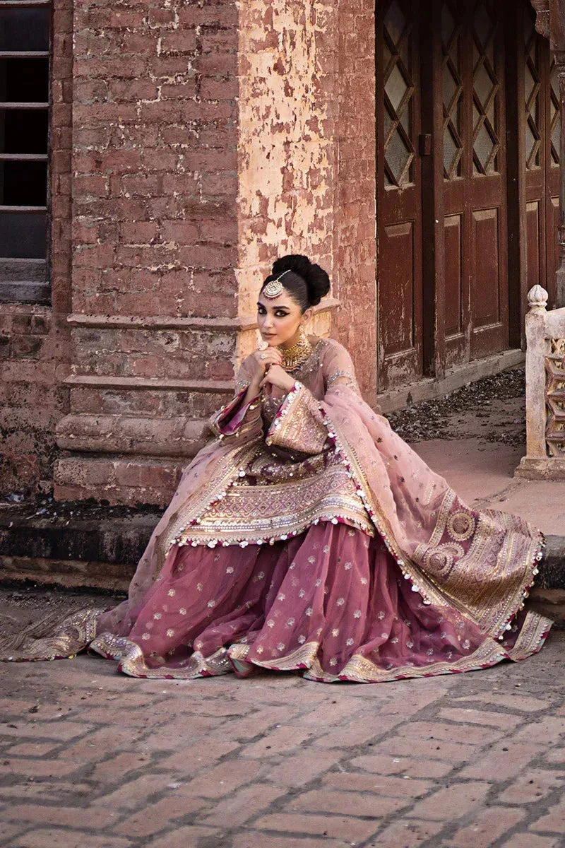 MNR Talpur Dynasty 23 Pink Organza – view 6 – Poshaq