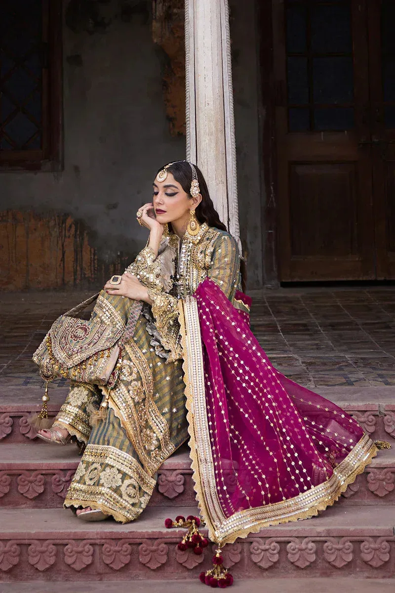 MNR Talpur Dynasty 23 Green Organza – view 5 – Poshaq