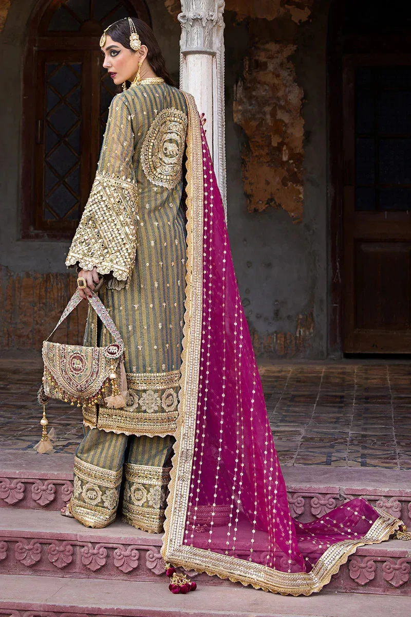 MNR Talpur Dynasty 23 Green Organza – view 7 – Poshaq
