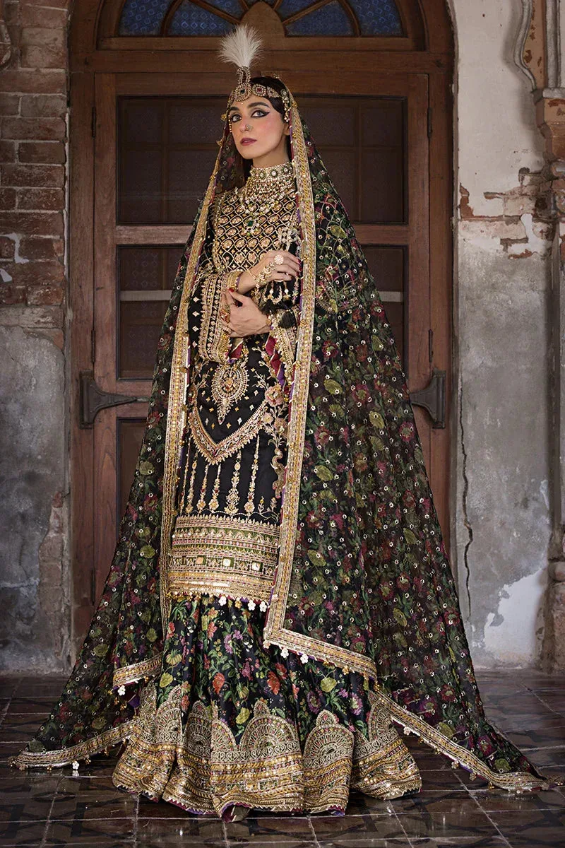 MNR Talpur Dynasty 23 Black Satin – view 1 – Poshaq