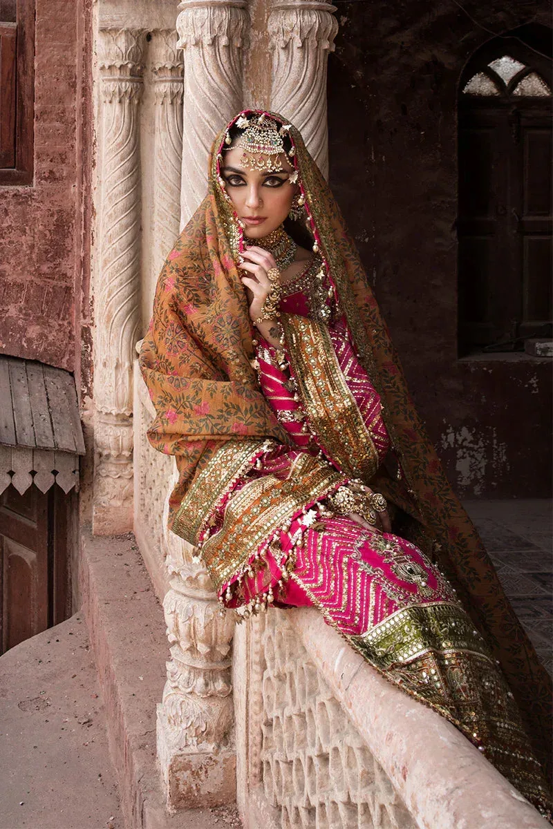 MNR Talpur Dynasty 23 Mustard Organza – view 3 – Poshaq