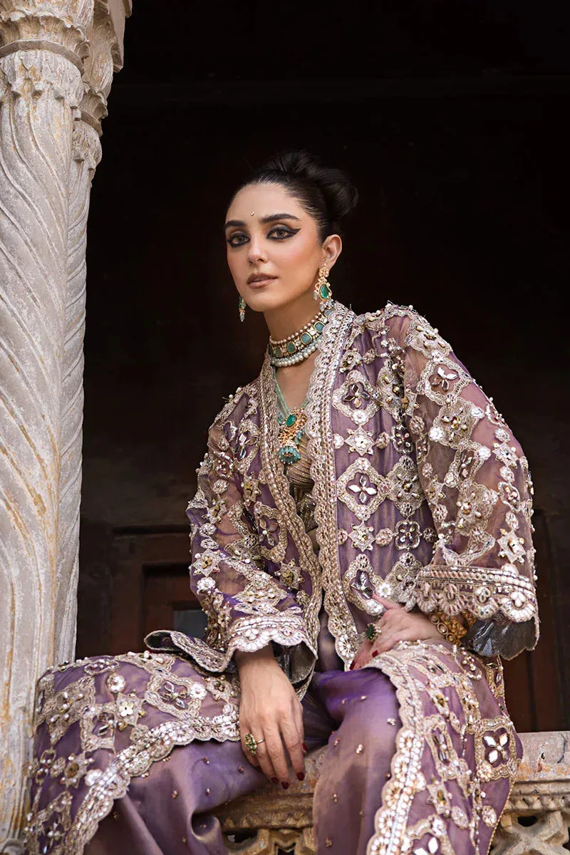 MNR Talpur Dynasty 23 Purple Organza – view 2 – Poshaq