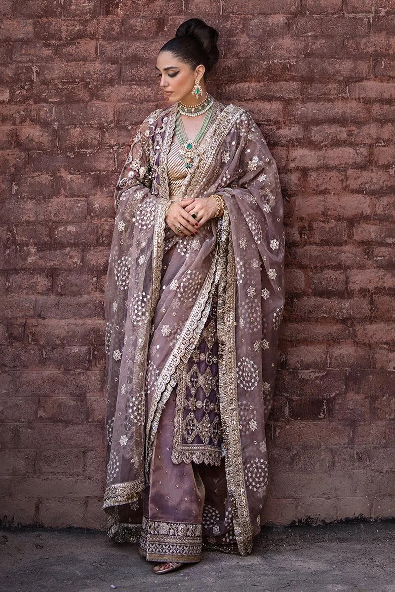 MNR Talpur Dynasty 23 Purple Organza – view 6 – Poshaq