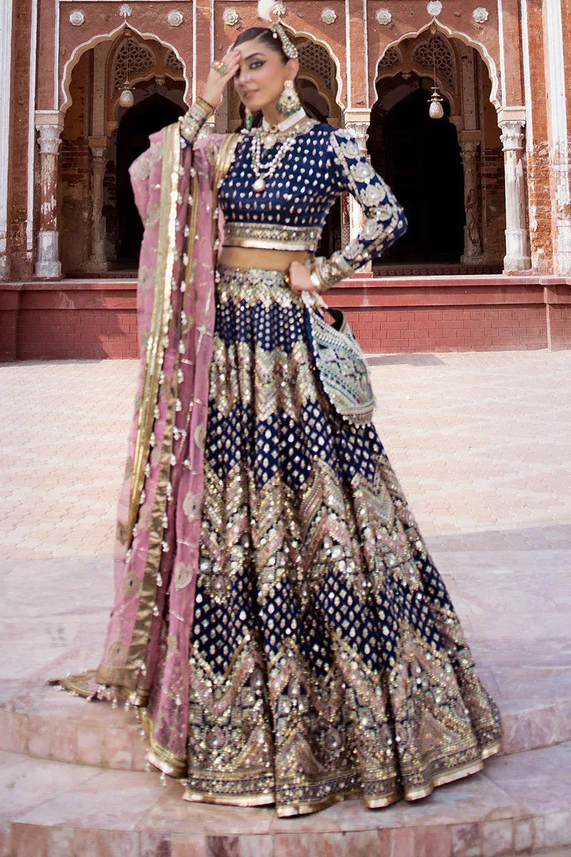 MNR Talpur Dynasty 23 Blue Raw Silk – view 2 – Poshaq