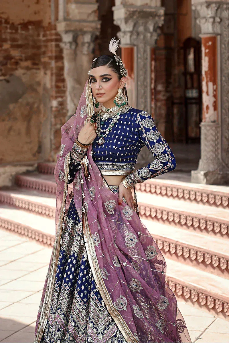 MNR Talpur Dynasty 23 Blue Raw Silk – view 3 – Poshaq