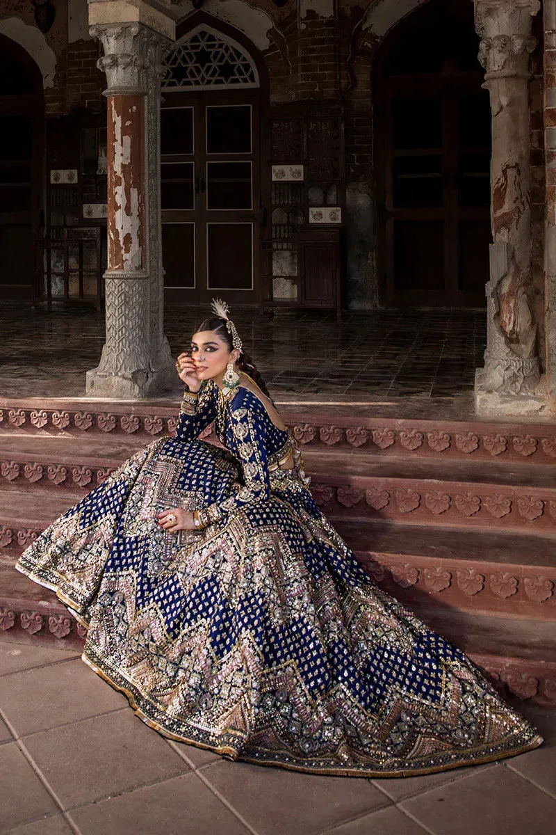 MNR Talpur Dynasty 23 Blue Raw Silk – view 4 – Poshaq