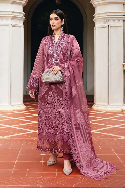 Maria B Pink Jacquard – view 1 – Poshaq