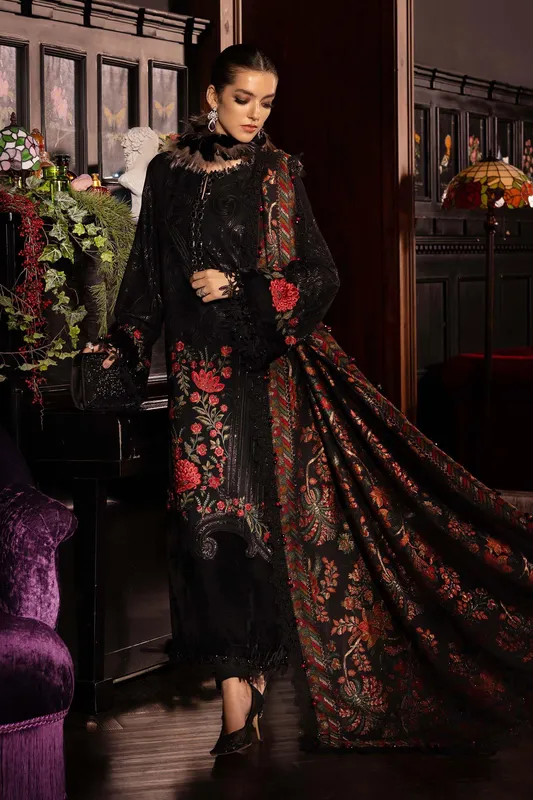 Maria B Black Organza – view 1 – Poshaq