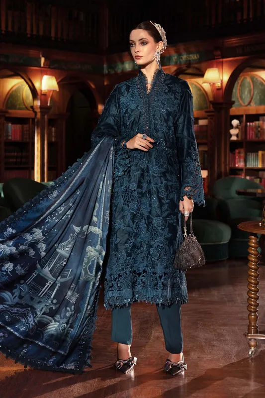 Maria B Teal Organza – view 1 – Poshaq