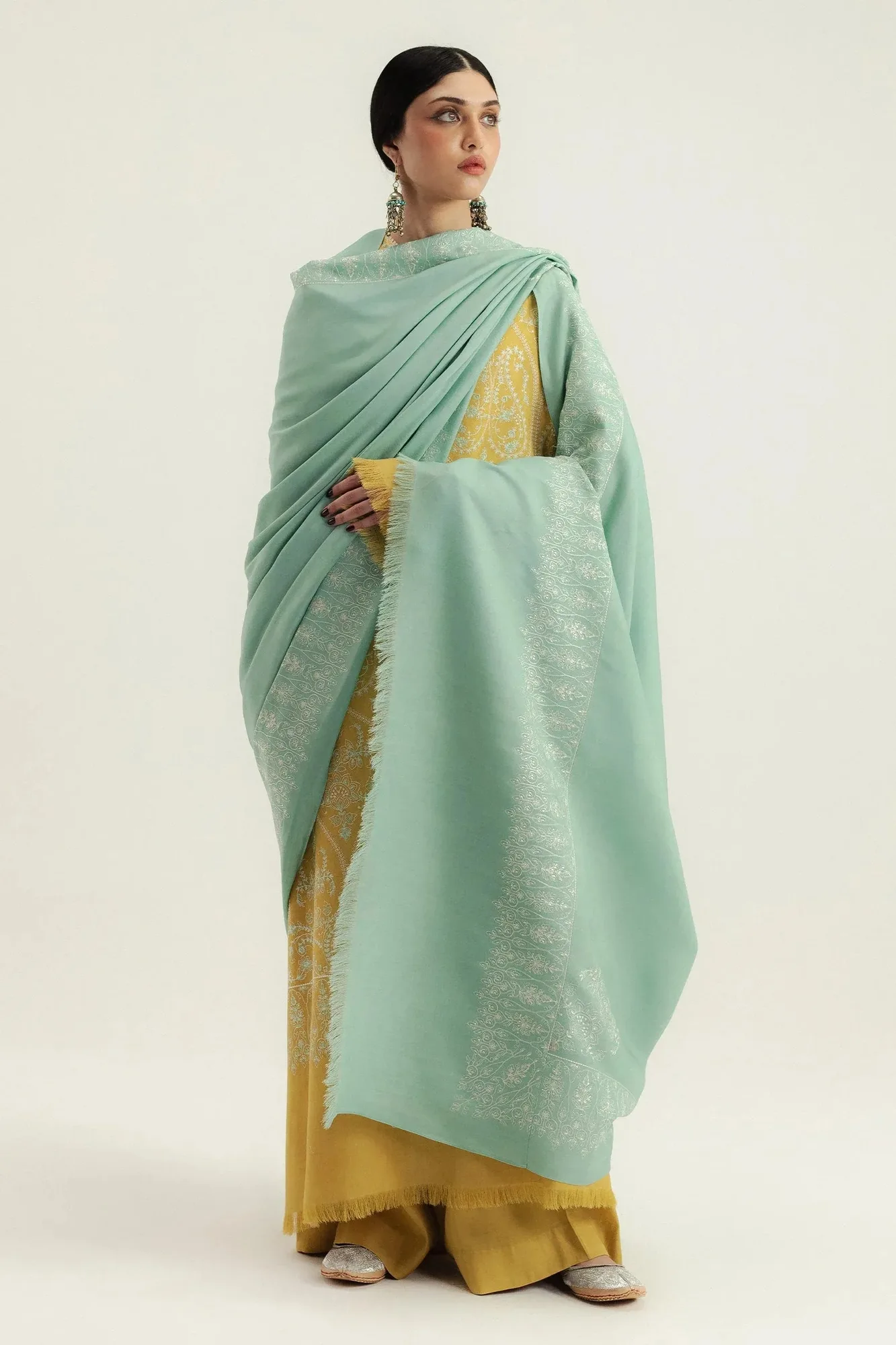 Zara Shahjahan Organza – view 3 – Poshaq