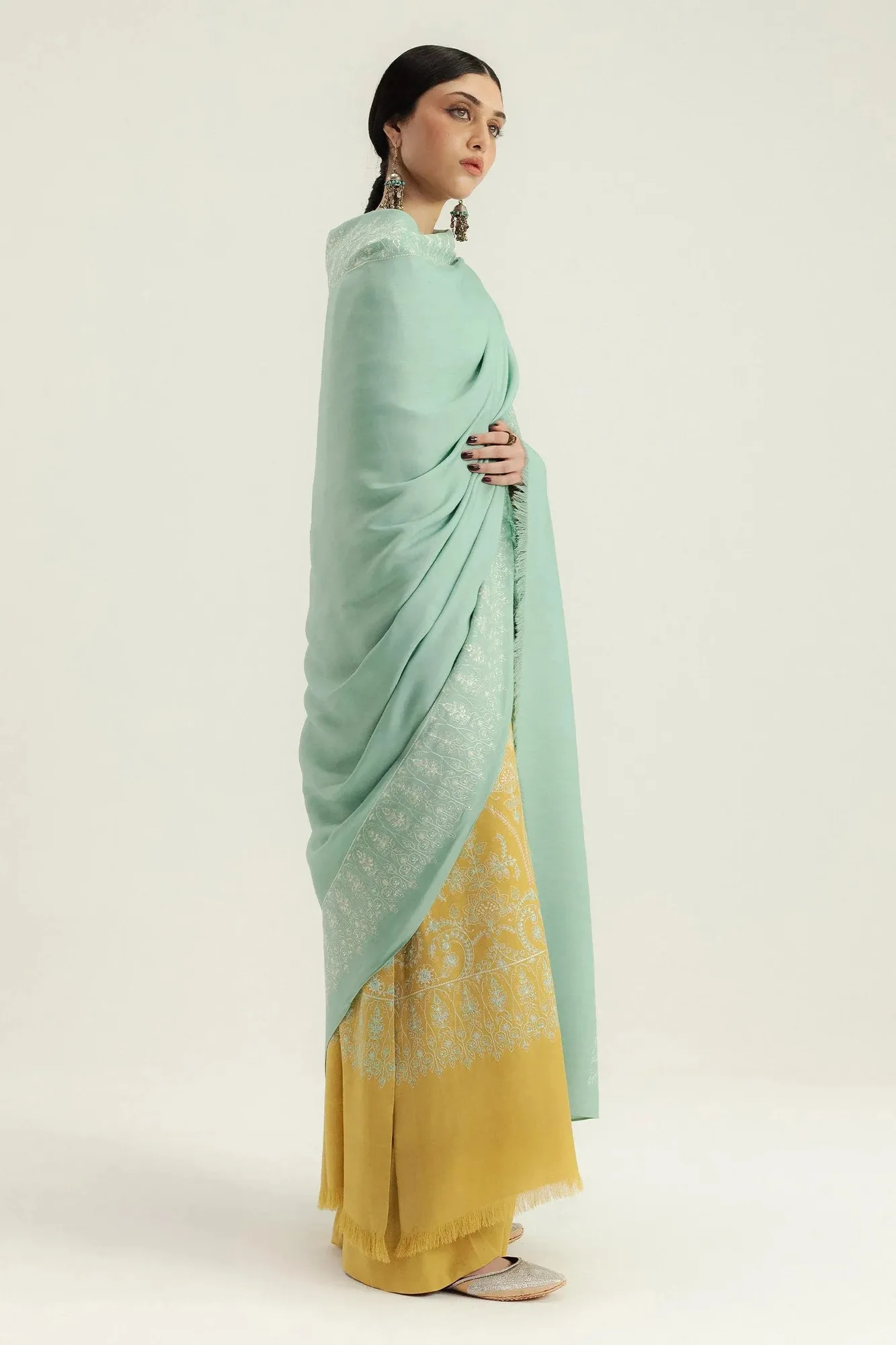 Zara Shahjahan Organza – view 4 – Poshaq