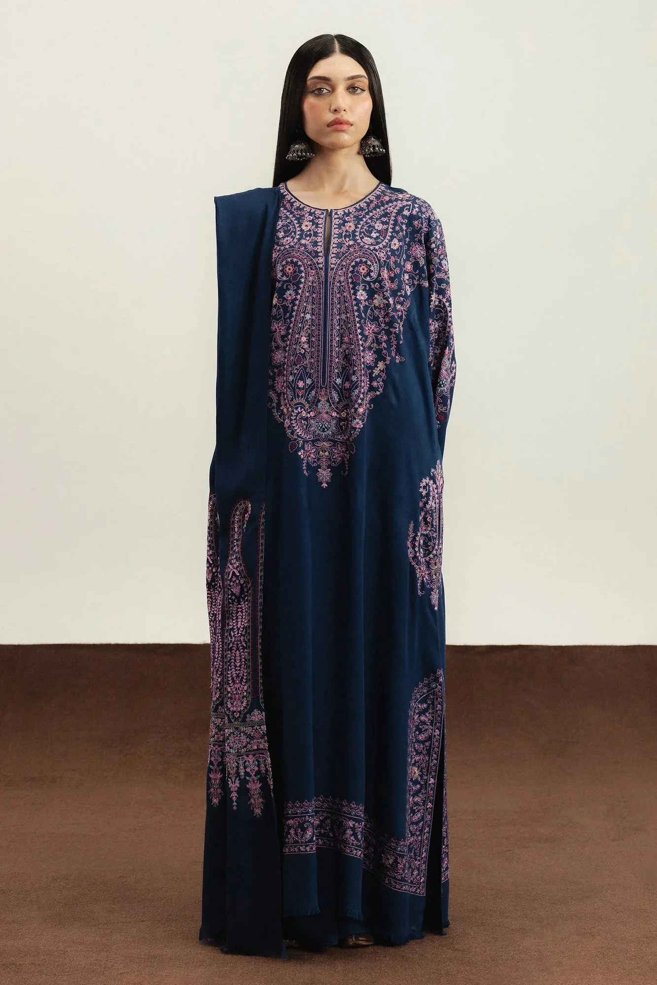 Zara Shahjahan Blue Marina – view 1 – Poshaq