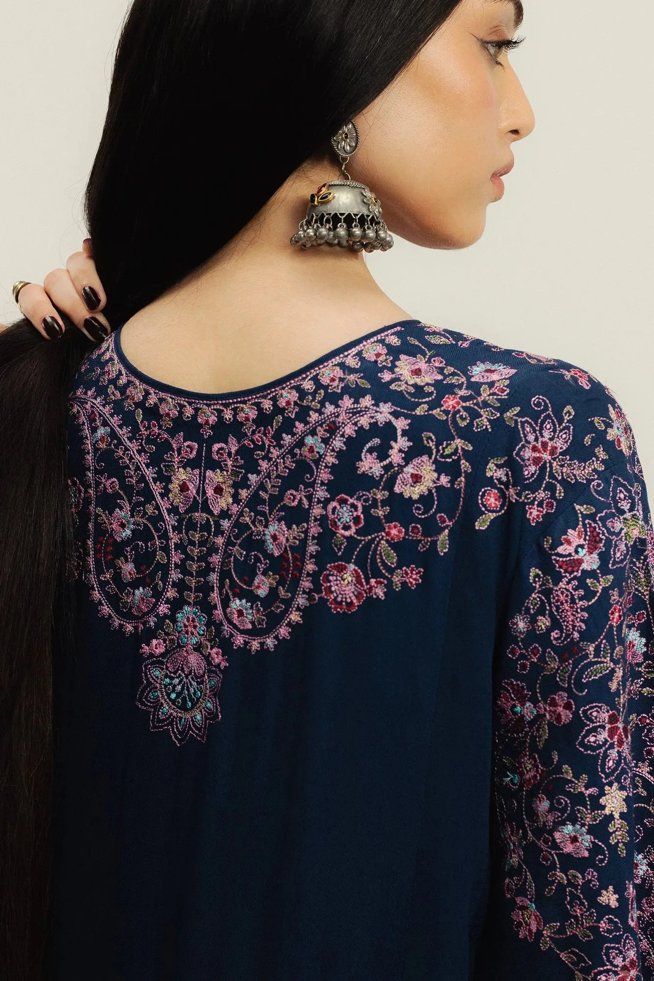 Zara Shahjahan Blue Marina – view 4 – Poshaq