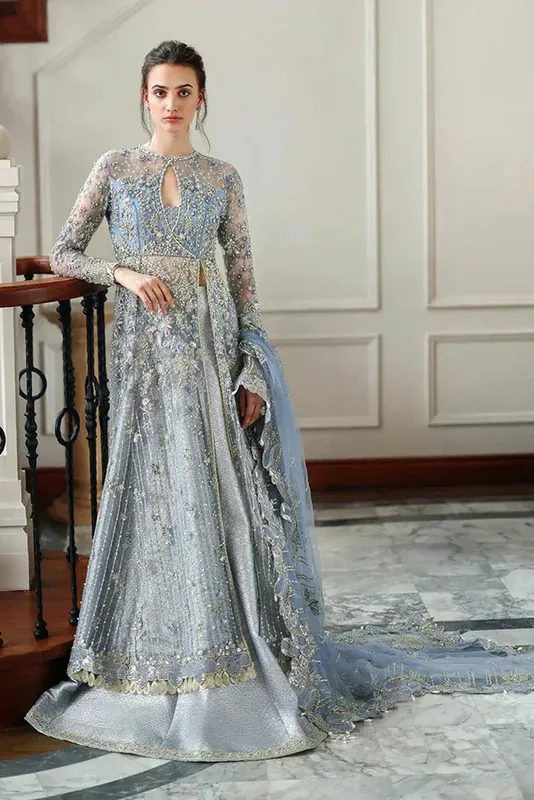 Mushq Blue Organza – view 1 – Poshaq