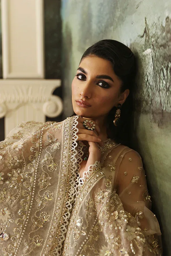 Nyra Wedding Festive 24 Off White Raw Silk – view 3 – Poshaq