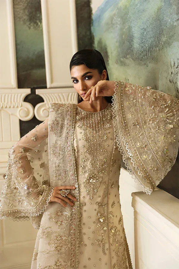 Nyra Wedding Festive 24 Off White Raw Silk – view 4 – Poshaq