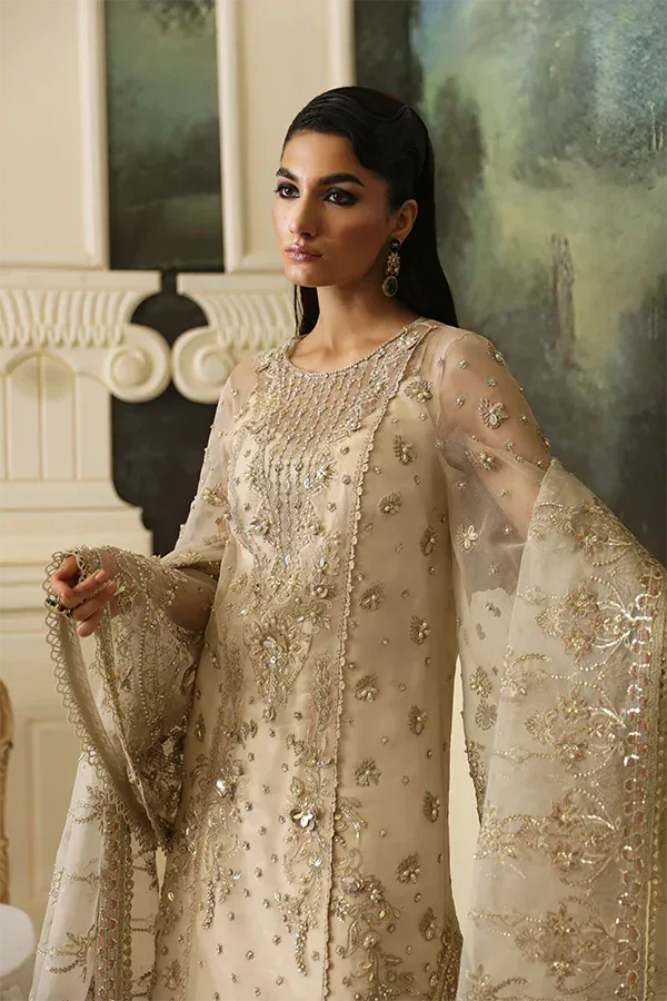 Nyra Wedding Festive 24 Off White Raw Silk – view 5 – Poshaq