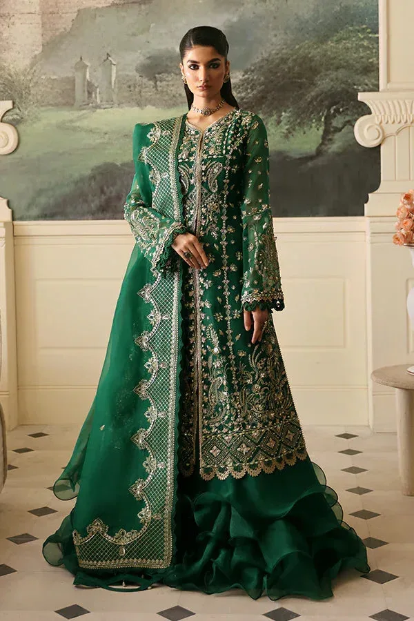 Nyra Wedding Festive 24 Bottle Green Organza – view 1 – Poshaq