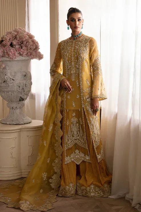 Nyra Wedding Festive 24 Mustard Raw Silk – view 1 – Poshaq