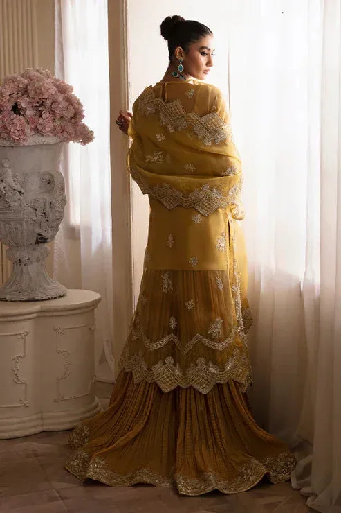 Nyra Wedding Festive 24 Mustard Raw Silk – view 2 – Poshaq