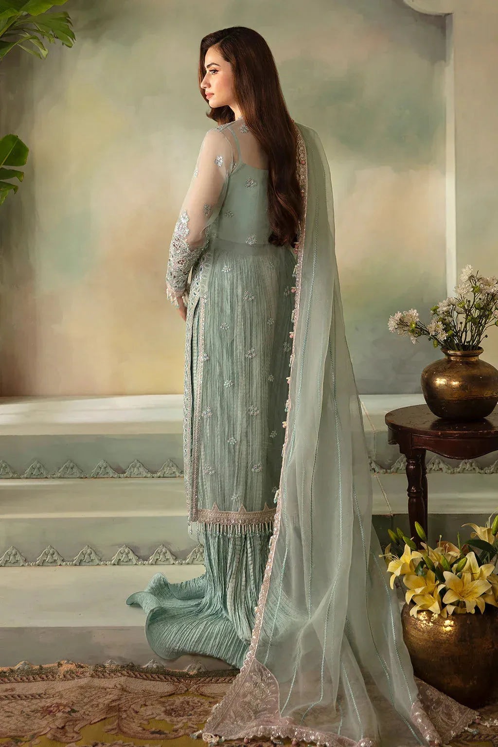 Saad Shaikh Elana Wedding Formals Organza – view 2 – Poshaq