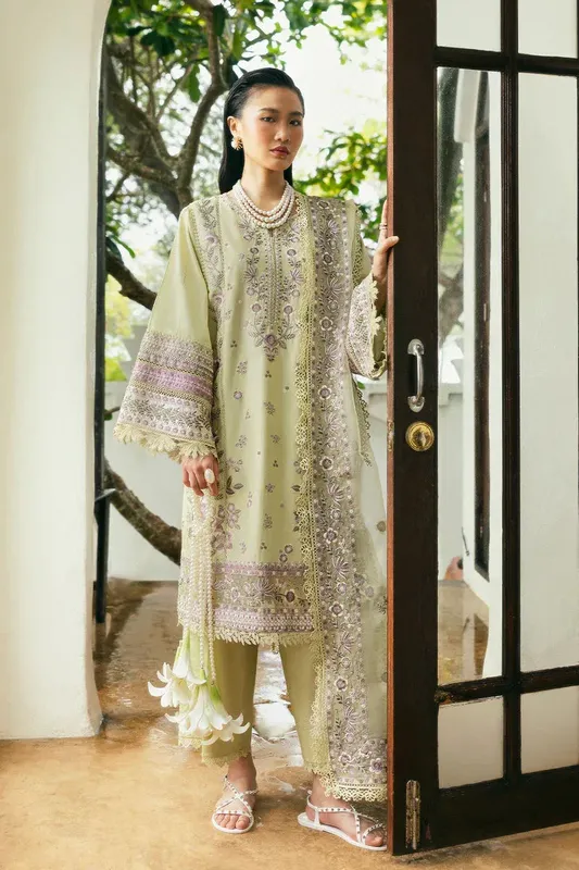 Saira Rizwan sajri-eid-pret-2025 Green Organza – view 1 – Poshaq