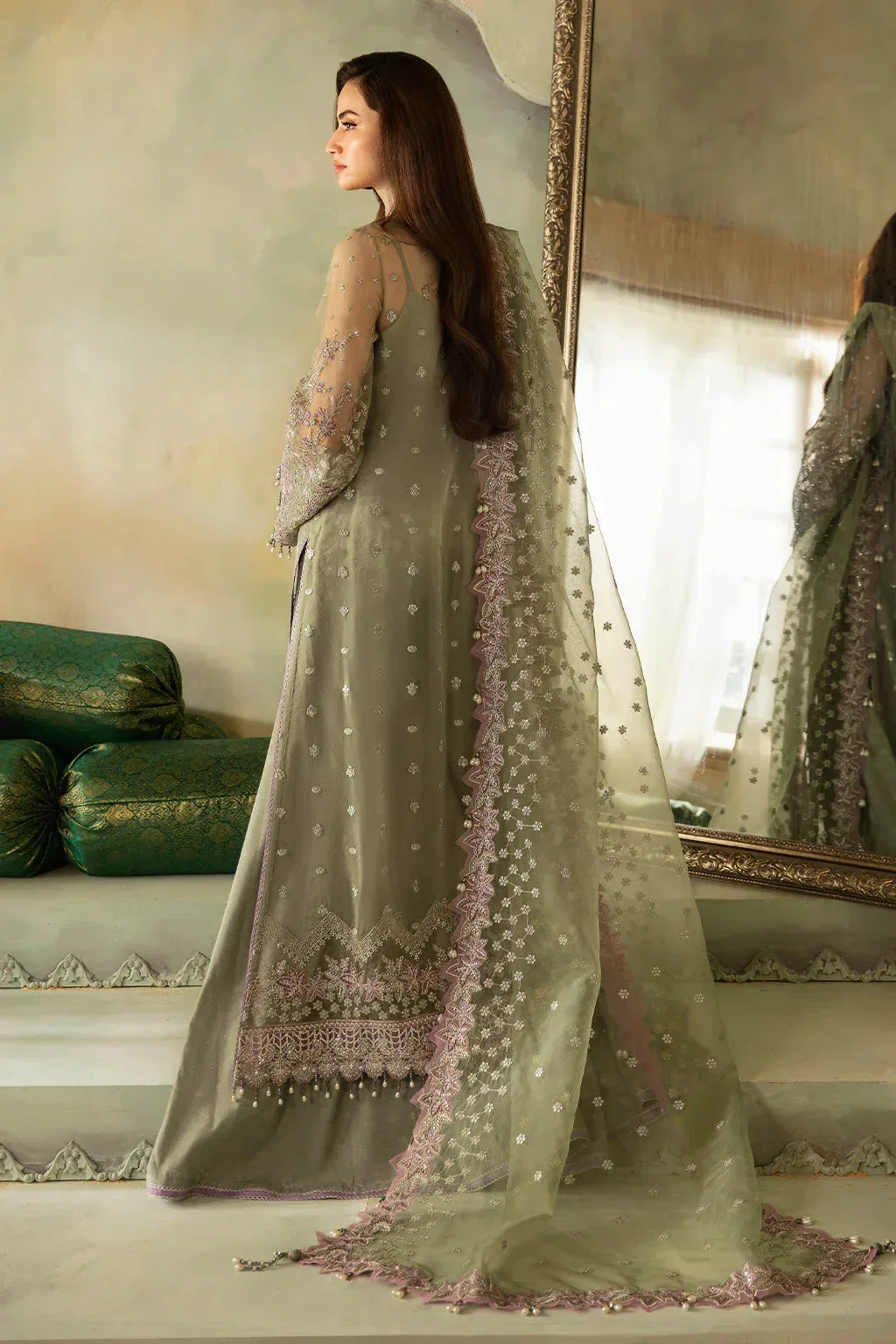 Saad Shaikh Elana Wedding Formals Raw Silk – view 2 – Poshaq