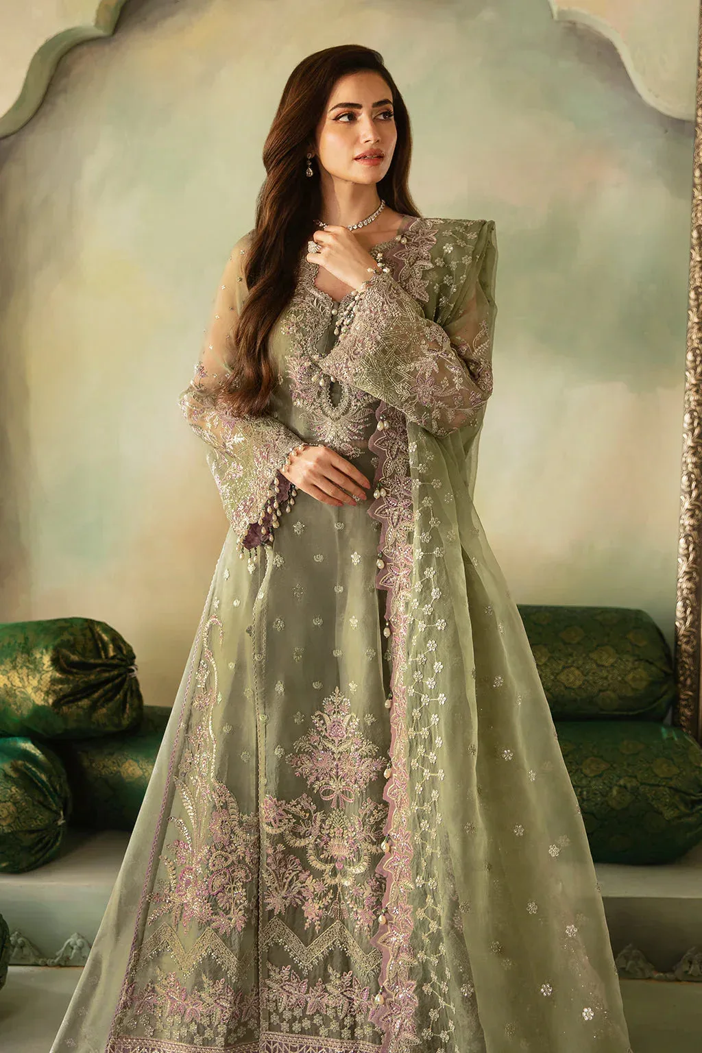 Saad Shaikh Elana Wedding Formals Raw Silk – view 3 – Poshaq