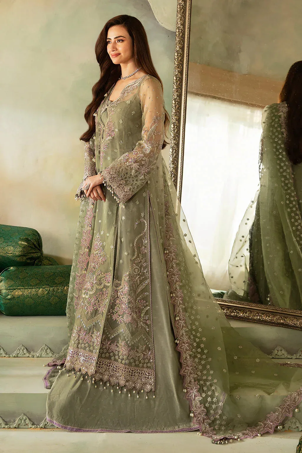 Saad Shaikh Elana Wedding Formals Raw Silk – view 4 – Poshaq