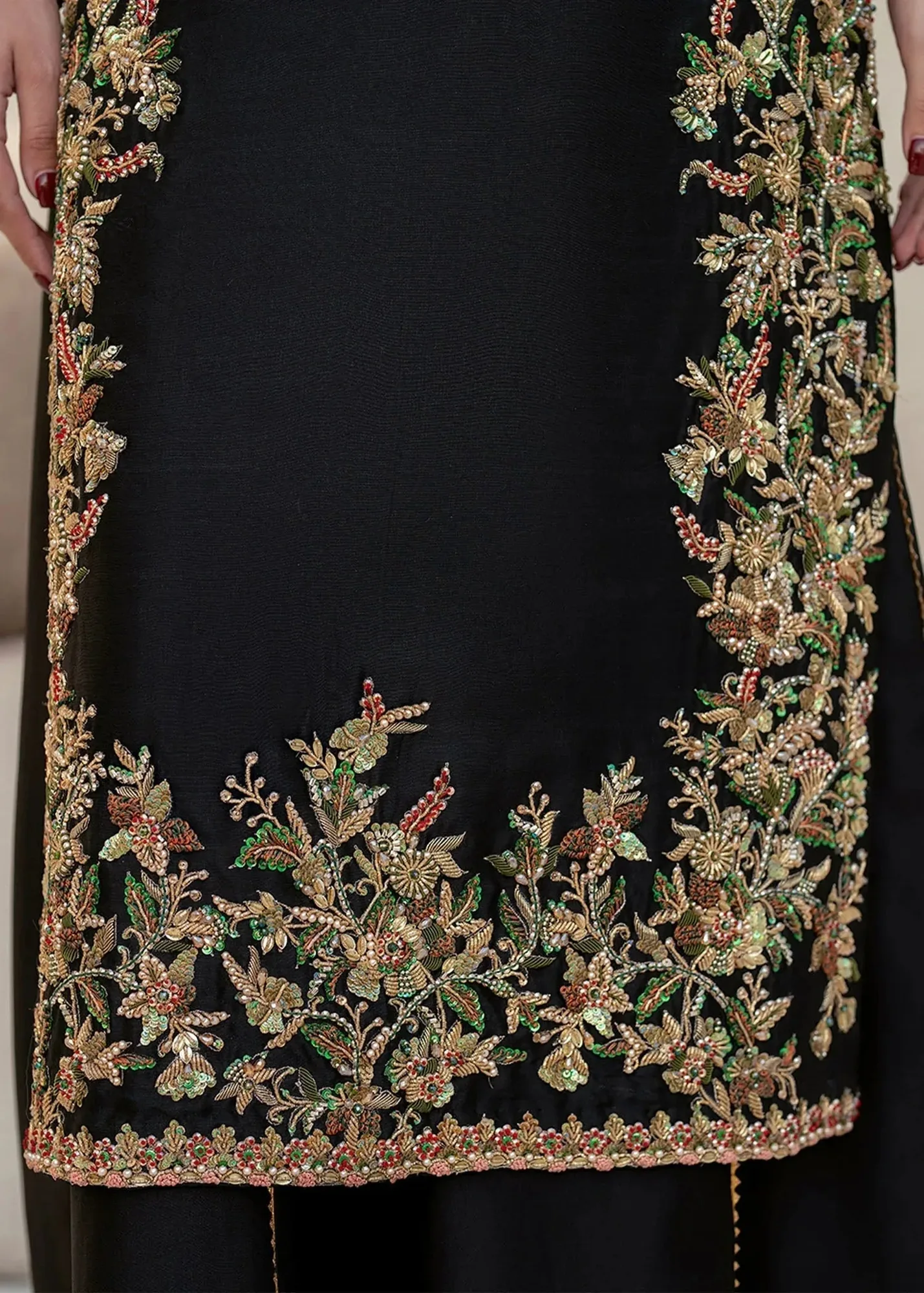 Dastoor Maahi Luxury Pret 25 Black Organza – view 5 – Poshaq