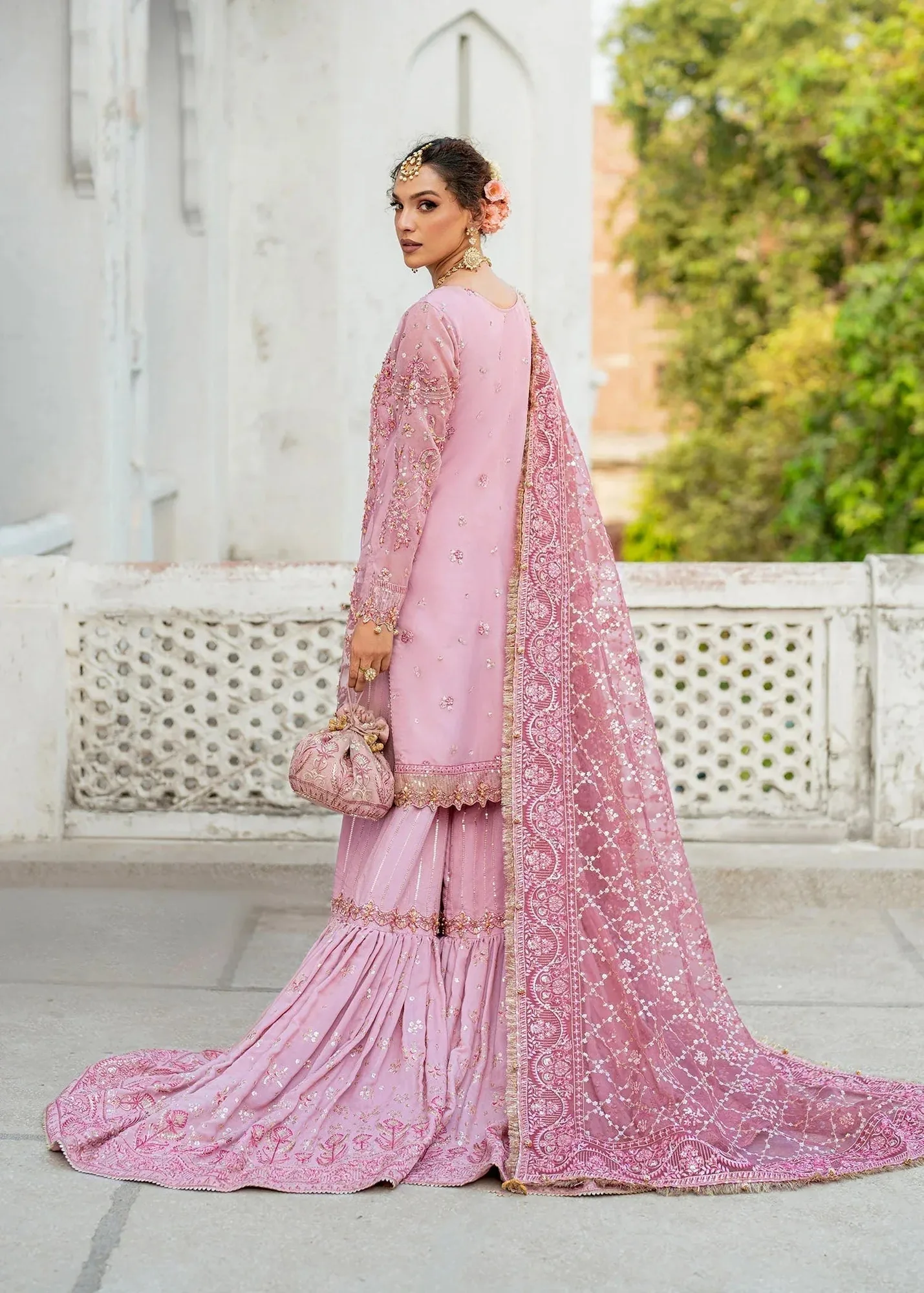 Dastoor Shehnai Bridals Collection 24 Cotton Silk – view 2 – Poshaq