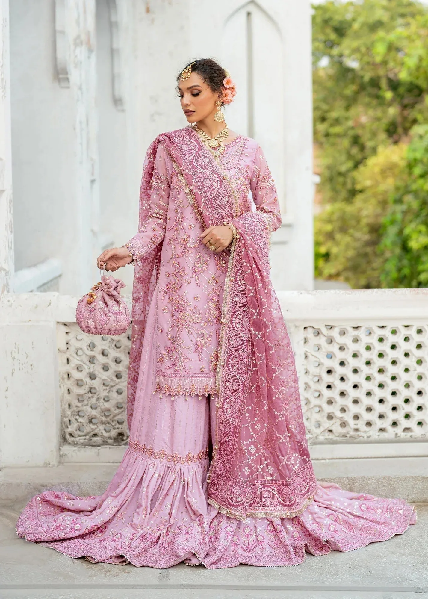 Dastoor Shehnai Bridals Collection 24 Cotton Silk – view 8 – Poshaq