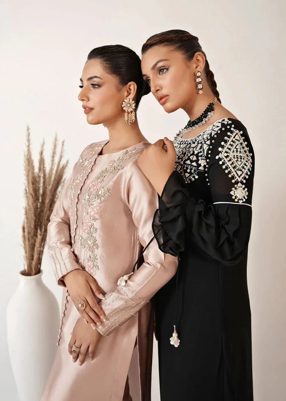 Dastoor Euphoria Luxury Pret 24 Pink Silk – view 4 – Poshaq
