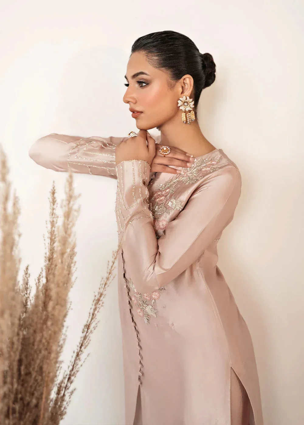 Dastoor Euphoria Luxury Pret 24 Pink Silk – view 5 – Poshaq