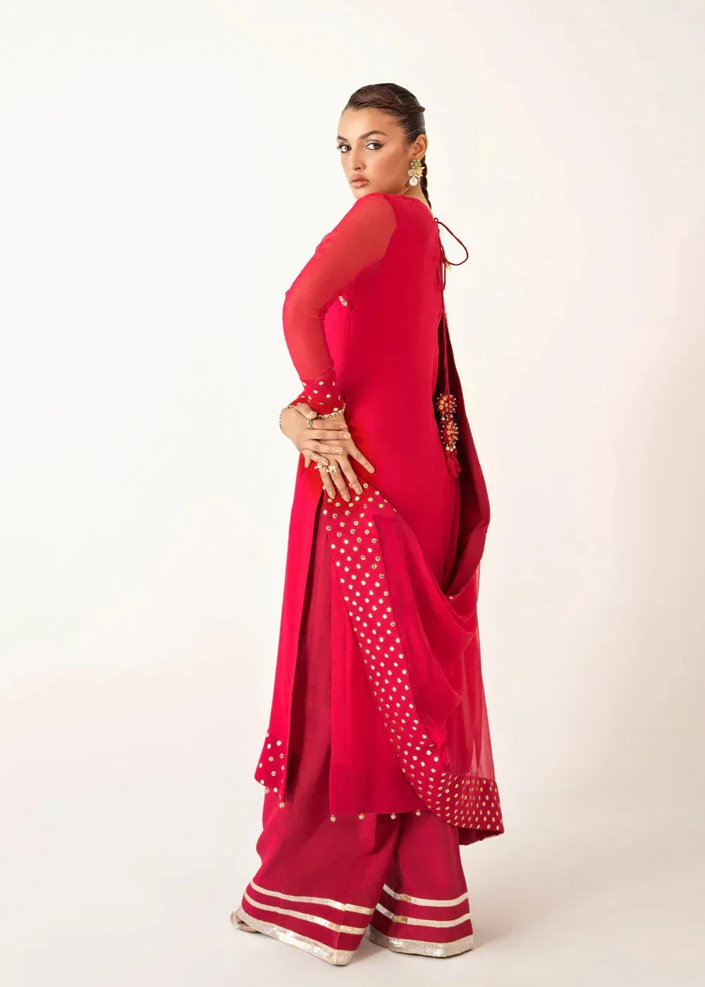 Dastoor Euphoria Luxury Pret 24 Silver Raw Silk – view 2 – Poshaq