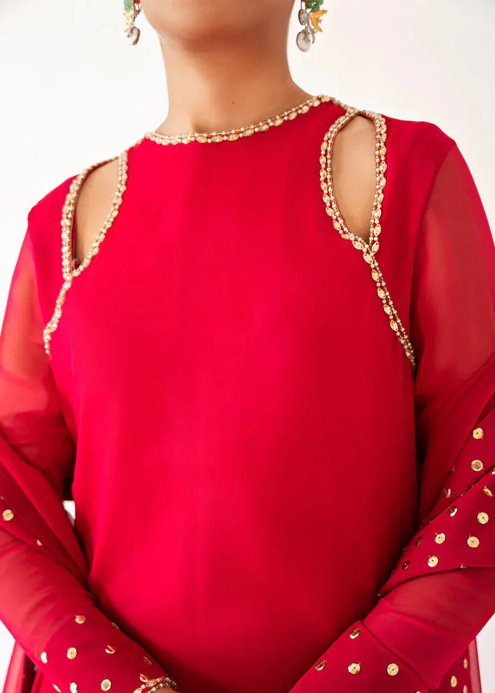Dastoor Euphoria Luxury Pret 24 Silver Raw Silk – view 3 – Poshaq